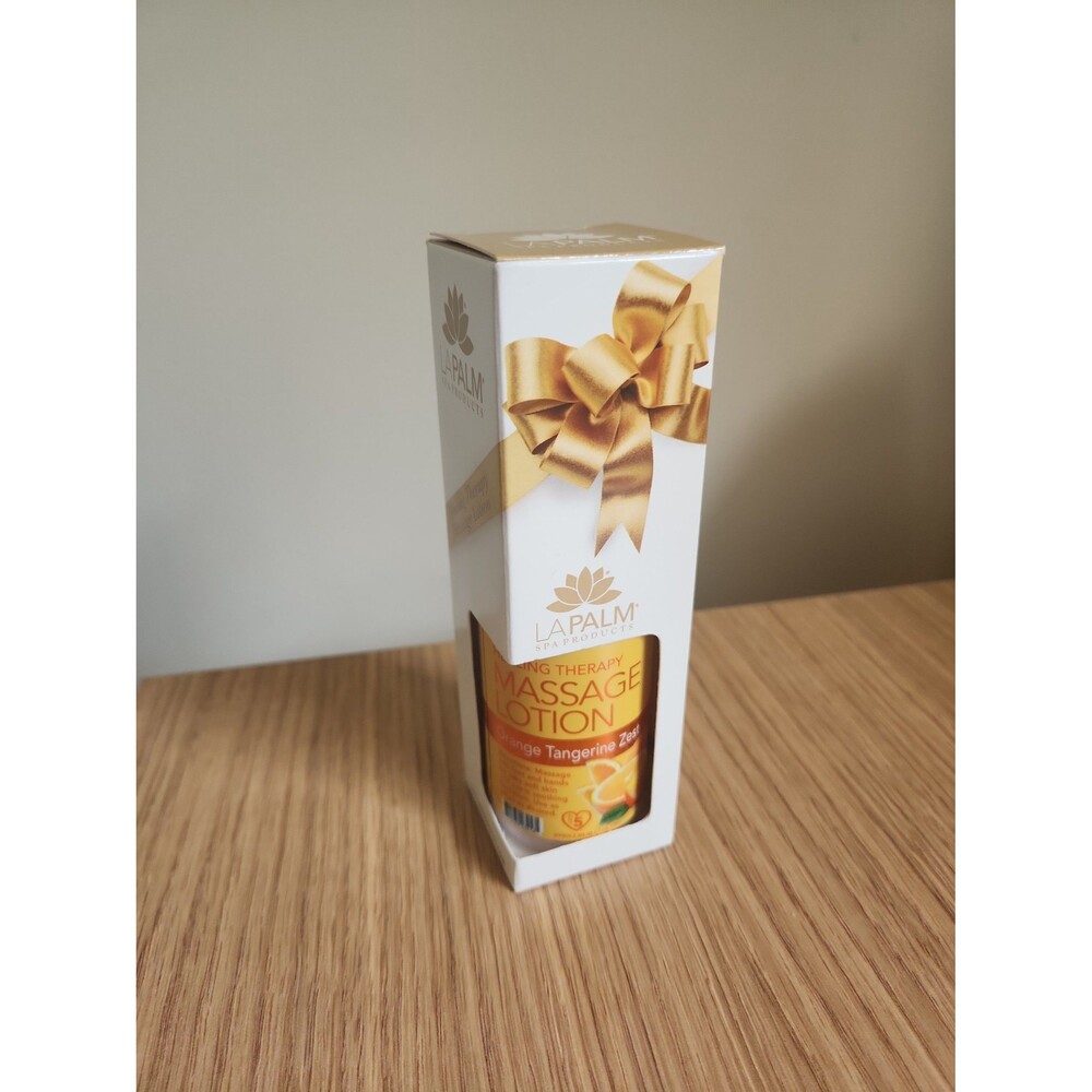 La Palm Spa Products Massage Lotion in Orange Tangerine Zest 3.3oz NIB